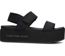 Calvin Klein Damen Sandalen Flatform Sandal Softny - Schwarz