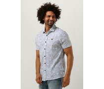 Pme Legend Herren Hemden Short Sleeve Shirt Print On Pique Jersey - Hellblau