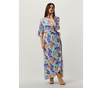 Jansen Amsterdam Damen Kleider Wp549 Printed Long Wrap Dress - Merhfarbig/Bunt