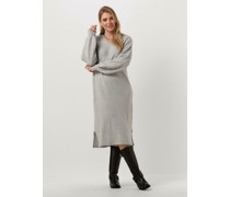 Minus Damen Kleider Lilianne V-neck Midi Knit Dress - Grau