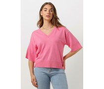Msch Copenhagen Damen Tops & T-Shirts Mscheslina Rachelle 2/4 V Neck Pullover - Rosa