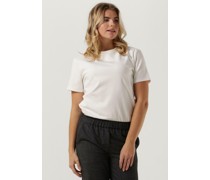 Chptr-s Damen Tops & T-Shirts Basic Tshirt - Ecru