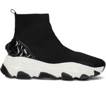 Kurt Geiger London Damen Sneaker High Lettie Eagle Knit Sock - Schwarz