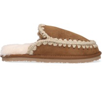 Mou Damen Hausschuhe Slipper Full Eskimo Stitch - Cognac