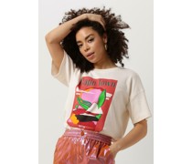 Pom Amsterdam Damen Tops & T-Shirts Sunset T-shirt - Sand