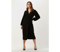 Neo Noir Damen Kleider Onassis Solid Wrap Dress - Schwarz
