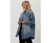 Calvin Klein Damen Jacken Utility Shirt Jacket - Blau