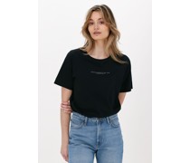 Penn & Ink Damen Tops & T-Shirts T-shirt Print - Schwarz