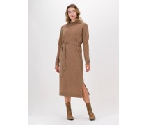 Knit-ted Damen Kleider Lina Dress - Camel