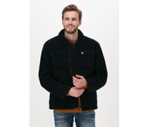 Lyle & Scott Herren Jacken Collared Pile Jacket - Blau