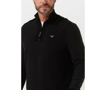 Pullover Half Zip Collar Cotton Knit