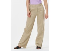 Cc Heart Damen Hosen Wide Linen Pants - Sand