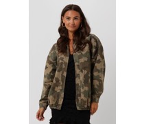 Alix The Label Damen Jacken Ladies Woven Oversized Camouflage Jacket - Grün