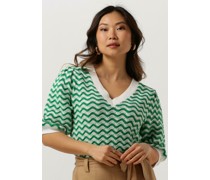 Minus Damen Tops & T-Shirts Maika 2/4 Sleeve Knit T-shirt - Grün