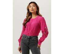 Scotch & Soda Damen Blusen Ruched Waist Blouse With Extended Shoulder - Rosa