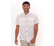 Pme Legend Herren Hemden Short Sleeve Shirt Ctn/linen - Weiß