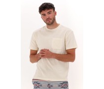 Anerkjendt Herren Polos & T-Shirts Akkikki Frotte Tee - Nicht-gerade Weiss