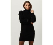 Object Damen Kleider Objdidi L/s Short Knit Dress 129 - Schwarz