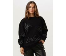 Alix The Label Damen Pullover & Cardigans Painted Sweater - Schwarz
