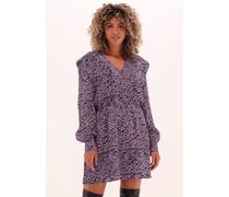 Alix The Label Damen Kleider Ladies Woven Abstract Viscose Dress - Lila
