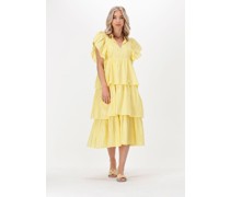 Y.a.s. Damen Kleider Yaspala Ss Midi Dress - Fest - Gelb