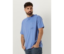 Scotch & Soda Herren Polos & T-Shirts Cotton Lyocell Pocket T-shirt - Blau