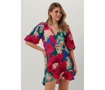 Alix The Label Damen Kleider Flowers Structured Chiffon Dress - Rosa