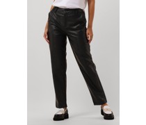 Alix The Label Damen Hosen Logo Fo Leather Pants - Schwarz