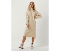 Object Damen Kleider Abbie L/s Knit Dress - Beige