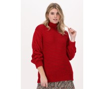 Na-kd Damen Pullover & Cardigans Cable Knitted Sweater - Rot