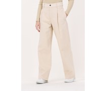 Vanilia Damen Hosen Wide Pleated Denim - Ecru