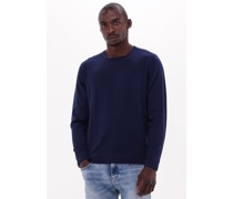 Calvin Klein Herren Pullover Superior Wool Crew Neck Sweater - Dunkelblau
