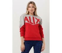 Alix The Label Damen Pullover & Cardigans Ladies Knitted Colourblocking Sweater - Rot