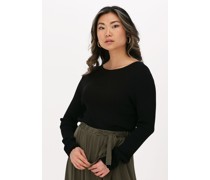 Object Damen Tops & T-Shirts Objharriet L/s Knit Pullover - Schwarz