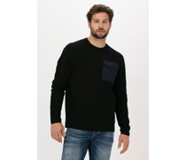 National Geographic Herren Pullover Knitted Crew - Schwarz