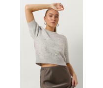 Neo Noir Damen Tops & T-Shirts Maia Pearl Knit Tee - Hellgrau