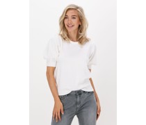 Minus Damen Tops & T-Shirts Liva Knit Tee - Nicht-gerade Weiss
