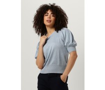 Minus Damen Tops & T-Shirts Liva Knit Tee - Hellblau