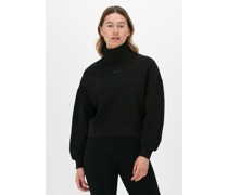 Calvin Klein Damen Pullover Logo Trim Roll Neck - Schwarz