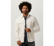 Cast Iron Herren Hemden Long Sleeve Shirt Slub Twill Overshirt Regular Fit - Nicht-gerade Weiss