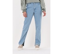 Na-kd Damen Jeans High Waist Side Slit Denim - Hellblau