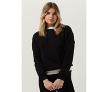 Alix The Label Damen Pullover & Cardigans Ladies Knitted Colourblocking Sweater - Schwarz