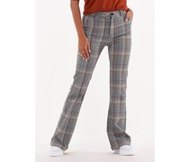 Minus Damen Hosen Carma Check Flared Pants - Braun