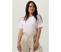 Msch Copenhagen Damen Tops & T-Shirts Terina Organic Small Logo Tee - Weiß