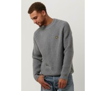 Lyle & Scott Herren Pullover Shaker Stitch Mock Neck Jumper - Grau