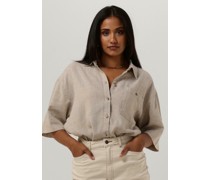 Msch Copenhagen Damen Blusen Mschginia Wrap Shirt - Sand