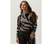 Object Damen Pullover & Cardigans Ray L/s Knit Pullover - Braun