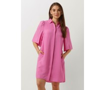 Catwalk Junkie Damen Kleider Flare Sleeve Button Up Blouse Dress - Rosa