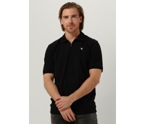 Purewhite Herren Polos & T-Shirts Polo With Zipper And Small Logo At Chest - Schwarz