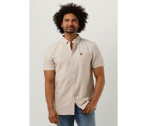 Lyle & Scott Herren Hemden Cotton Slub Short Sleeve Shirt - Nicht-gerade Weiss
